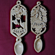 Leaves and Shield Birth Spoons